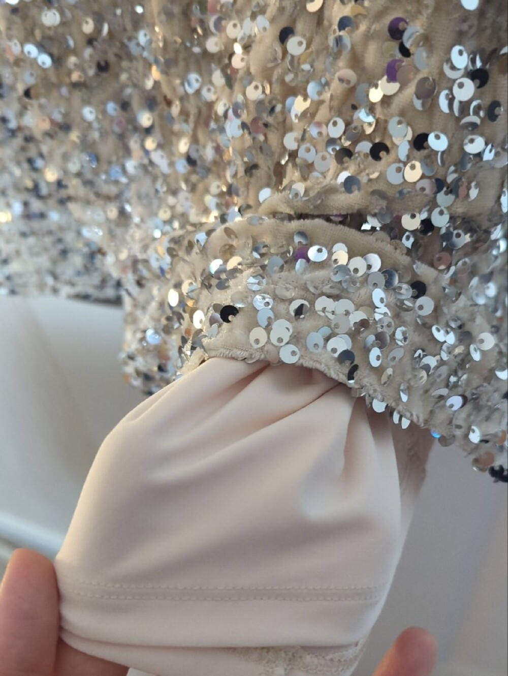 NWT Sequin Skirt - Champagne Sparkle - Picture 4 of 5